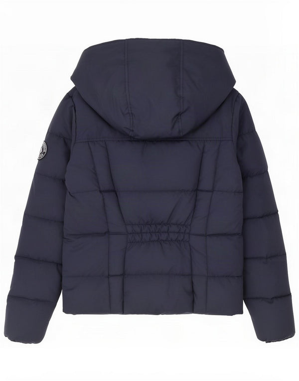 Giacca imbottita con cappuccio da donna Abercrombie & Fitch UK 10 Small Blu navy