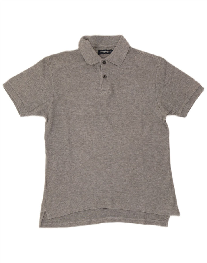 Polo da uomo Marina Yachting piccola in cotone chiazzato grigio