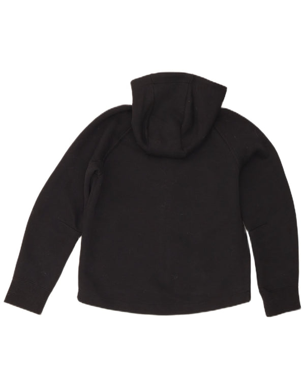 Felpa con cappuccio e zip Nike per ragazzi, 10-11 anni, cotone nero medio