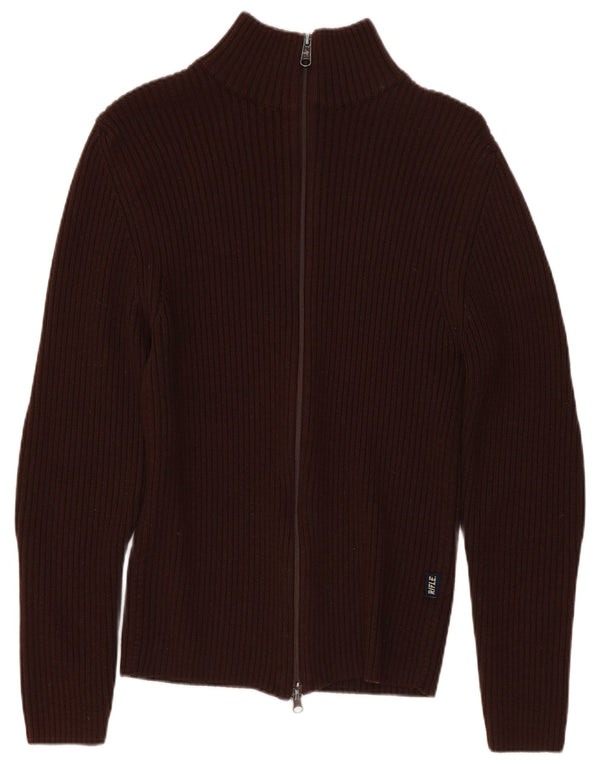 Maglione cardigan da donna Rifle UK 10 piccolo marrone