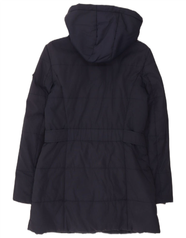Cappotto imbottito con cappuccio da donna Esprit UK 10 Small Blu Navy in poliammide