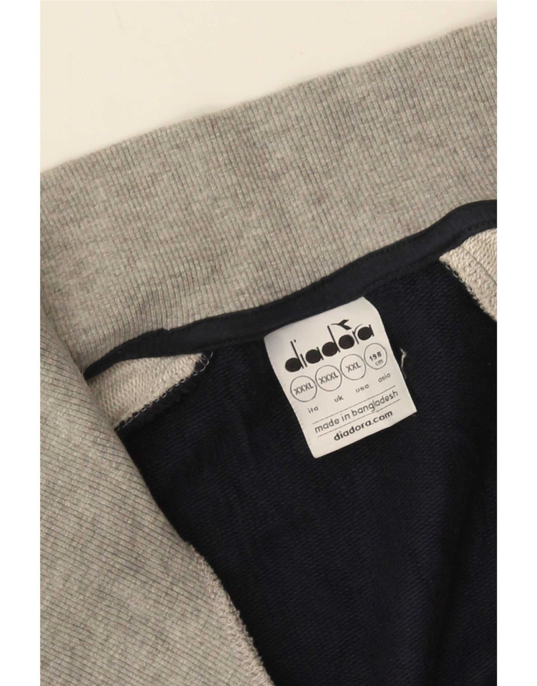 Giacca da tuta da uomo Diadora 3XL Colorblock grigio
