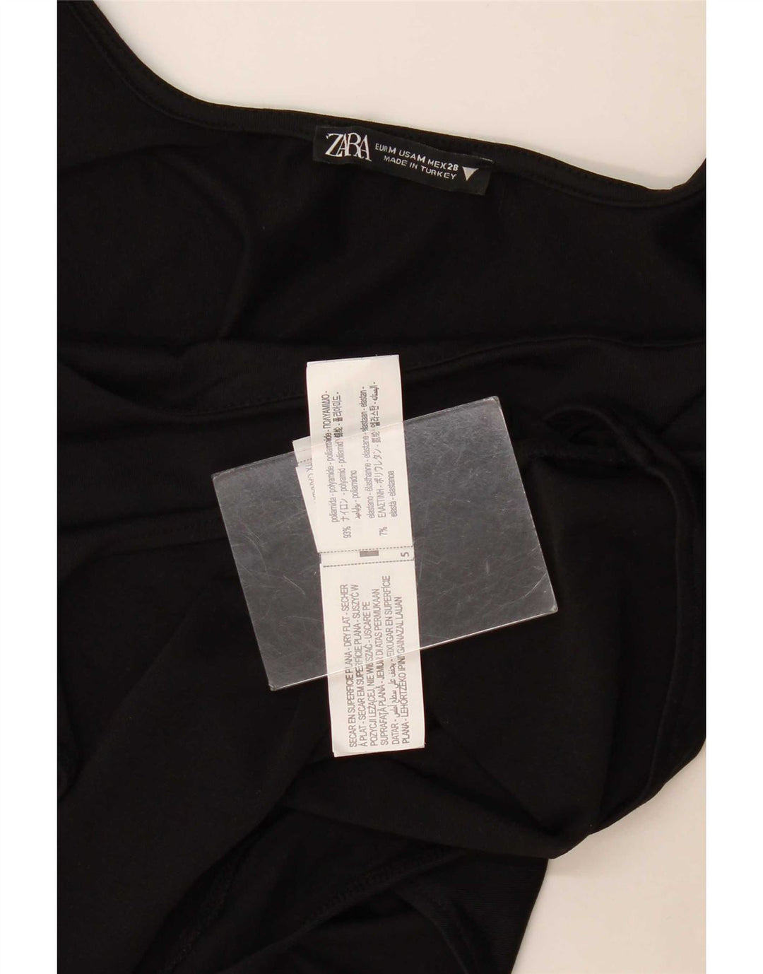 Body Zara da donna UK 12 medio nero in poliammide