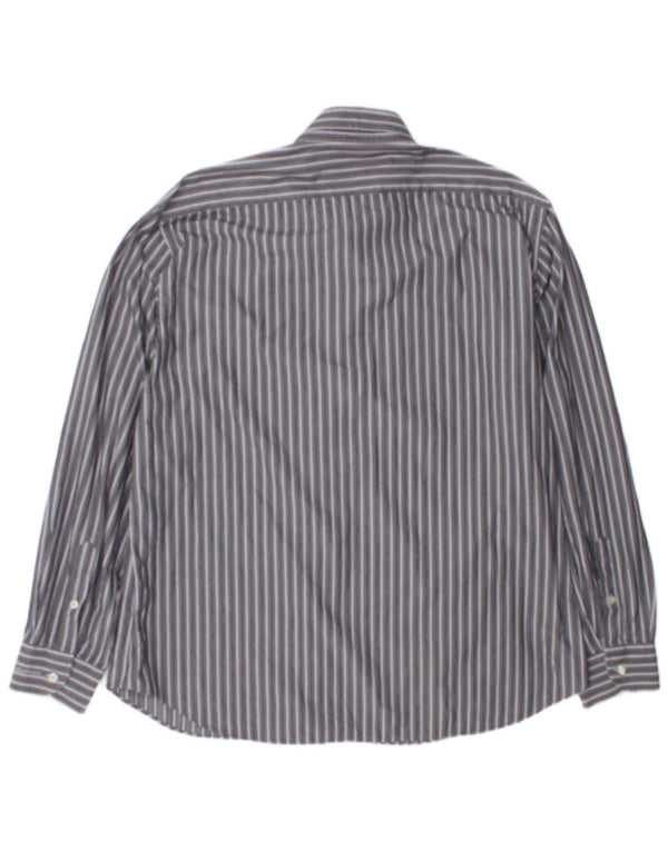 Camicia da uomo Roccobarocco taglia 45 18 2XL a righe grigie