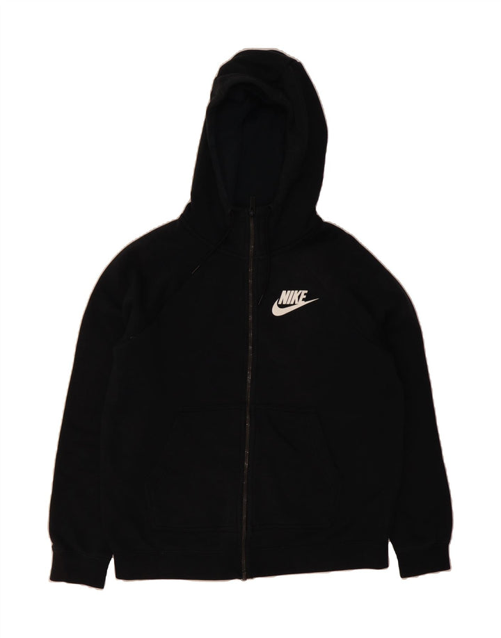 NIKE Mens Zip Hoodie Sweater Medium Black Cotton Vintage Nike and Second-Hand Nike from Messina Hembry 