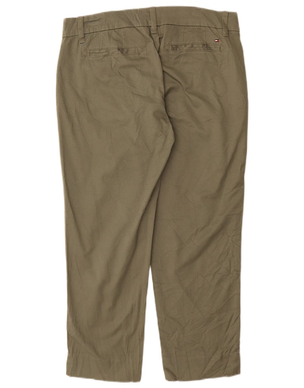 Pantaloni da abito dritti da donna Tommy Hilfiger US 6 Medium W30 L27 Khaki