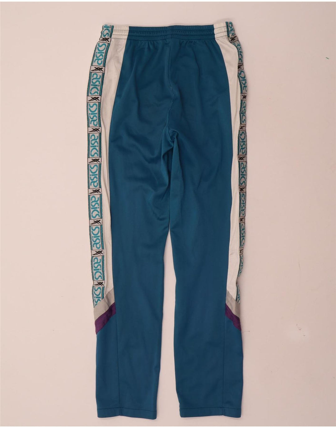 Pantaloni da tuta con grafica ASICS da uomo IT 46 Small Blue Colourblock