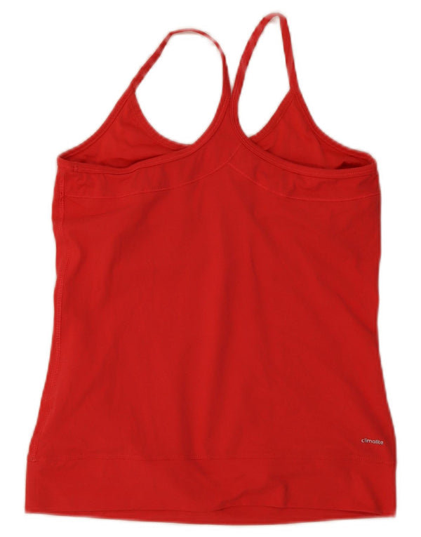 Canotta Adidas Climalite da donna UK 12 medio rosso poliestere