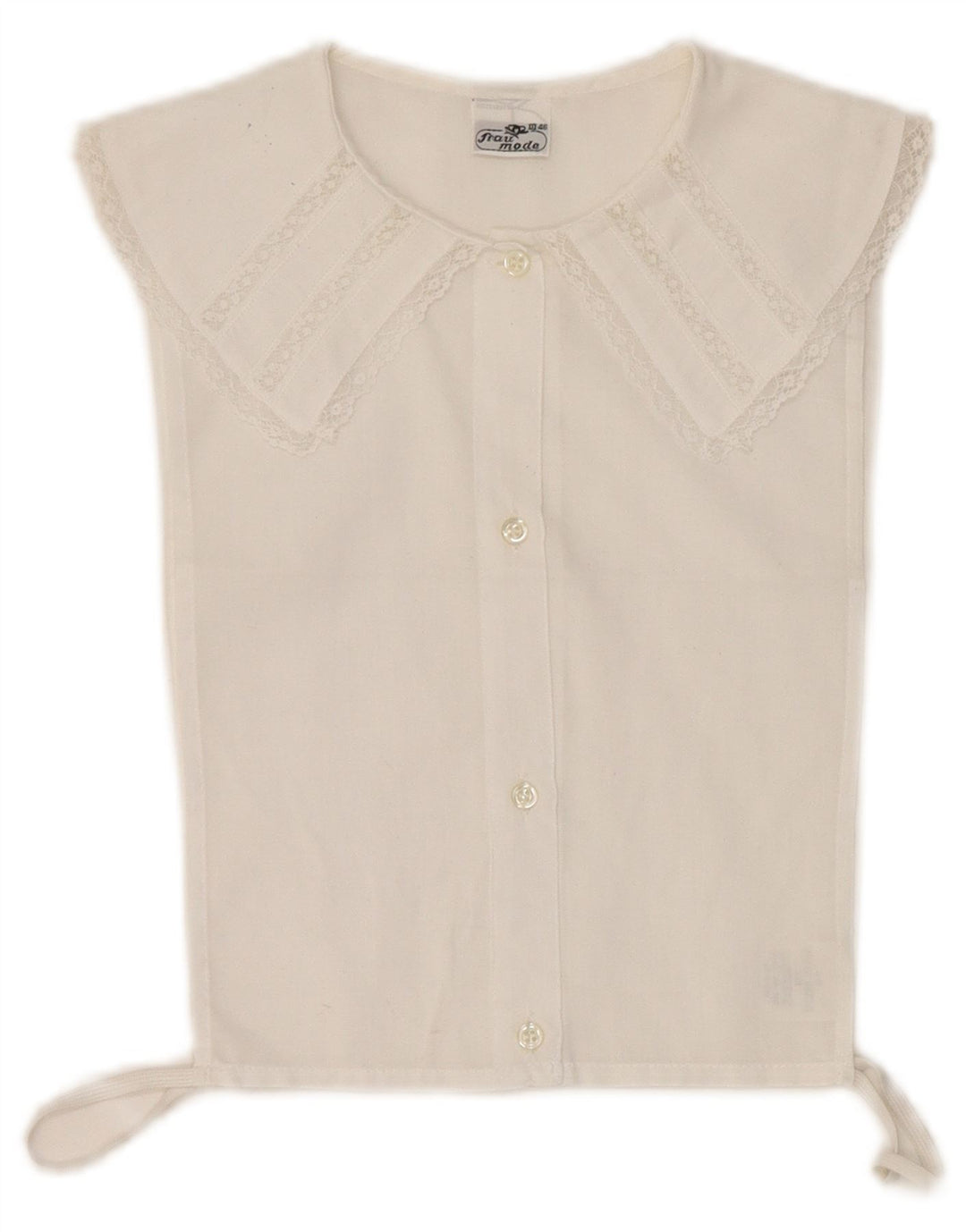 Camicetta camicia senza maniche vintage da donna IT 46 grande poliestere bianco