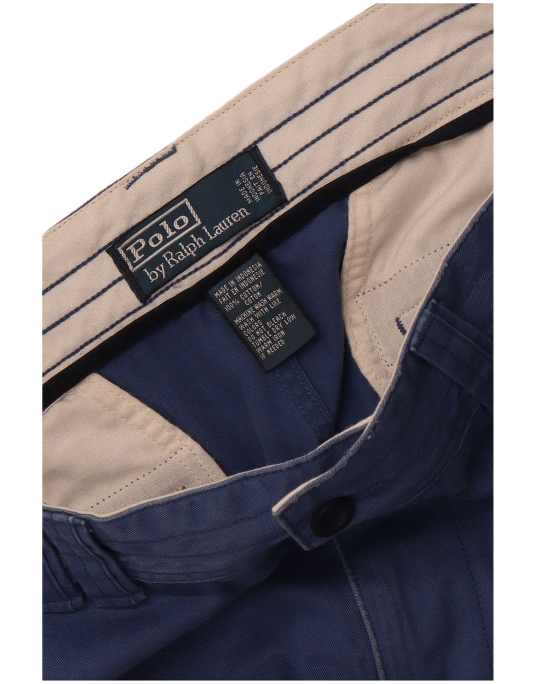 Pantaloncini cargo da uomo Polo Ralph Lauren W32 cotone blu medio
