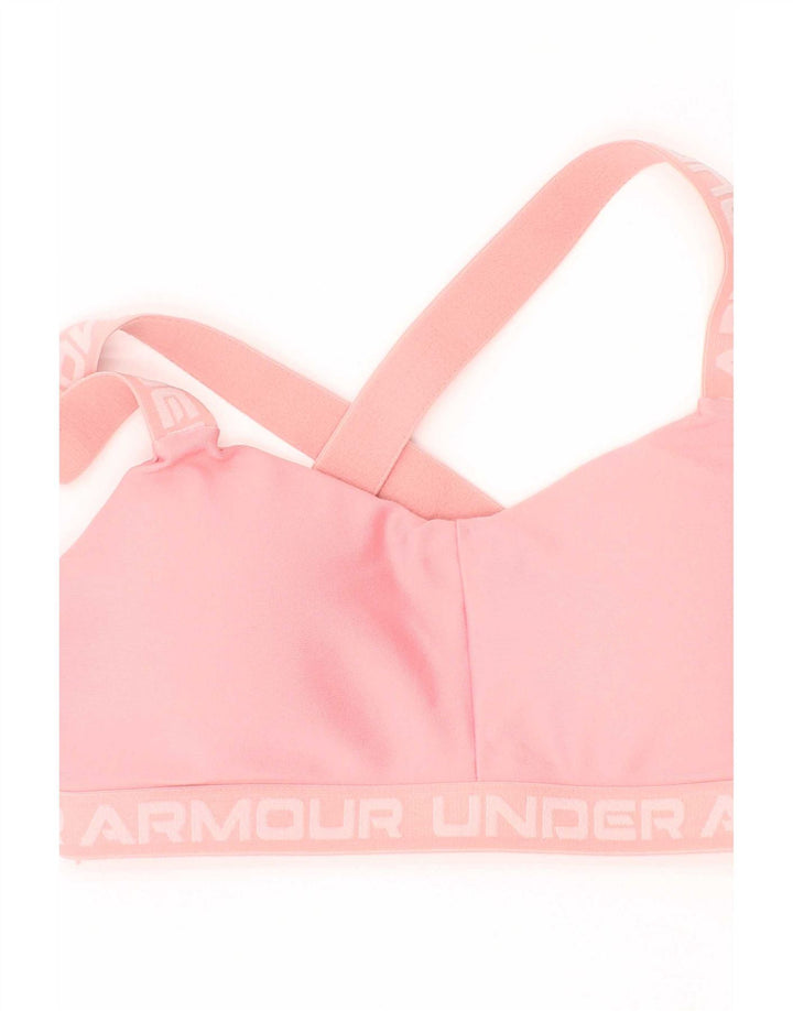 Top grafico da donna Under Armour piccolo/medio rosa colorblock sportivo