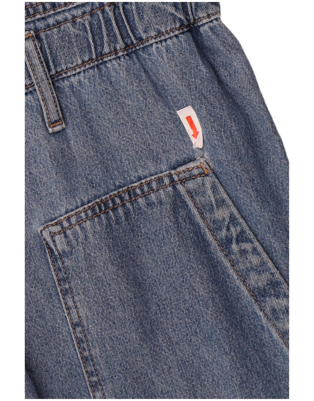 Tuta in denim oversize a maniche lunghe da donna Topshop UK 10 piccola blu