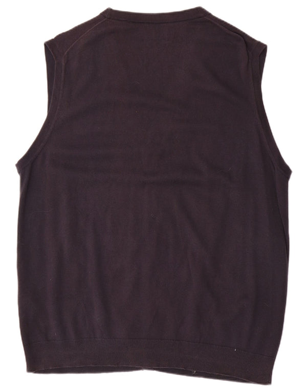 Maglione cardigan senza maniche da uomo Gant 2XL cotone blu navy