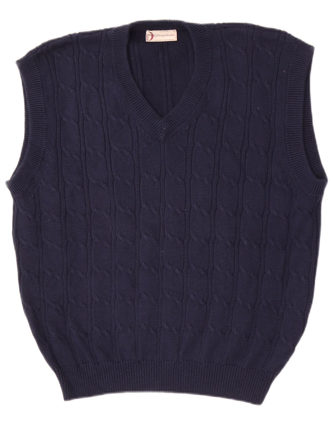 Canotta da uomo Sergio Tacchini Canotta grande in cotone blu navy