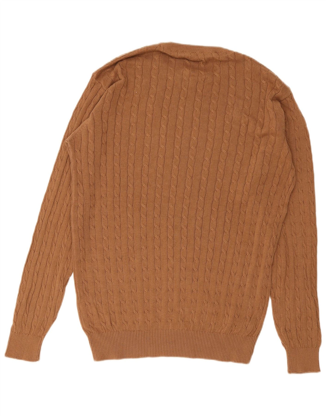 Maglione maglione girocollo da uomo French Connection in cotone marrone medio