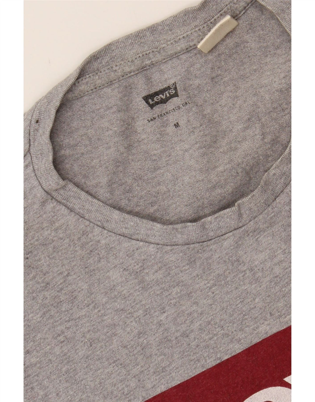 LEVI'S Mens Graphic T-Shirt Top Medium Grey Cotton Vintage Levi's and Second-Hand Levi's from Messina Hembry 