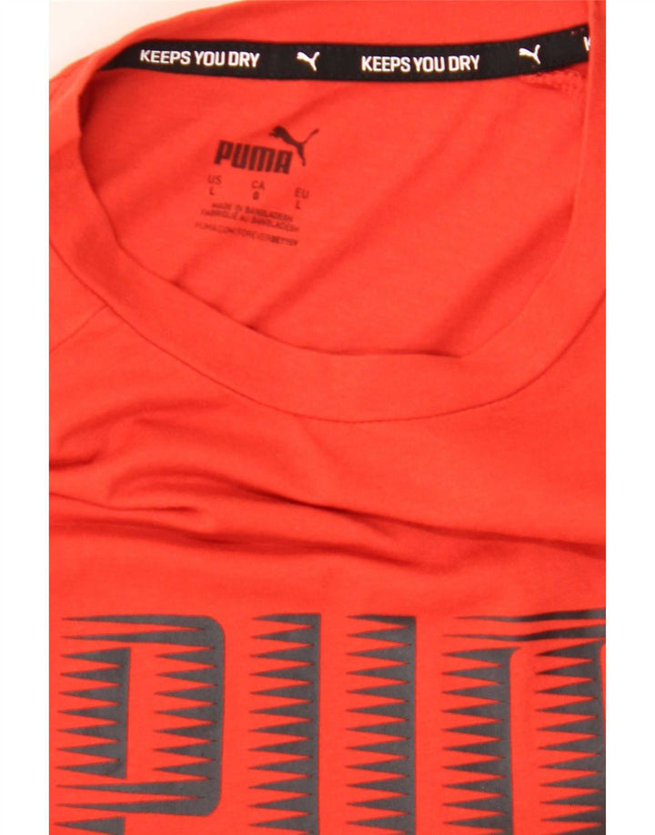 T-shirt grafica da uomo Puma Large rossa