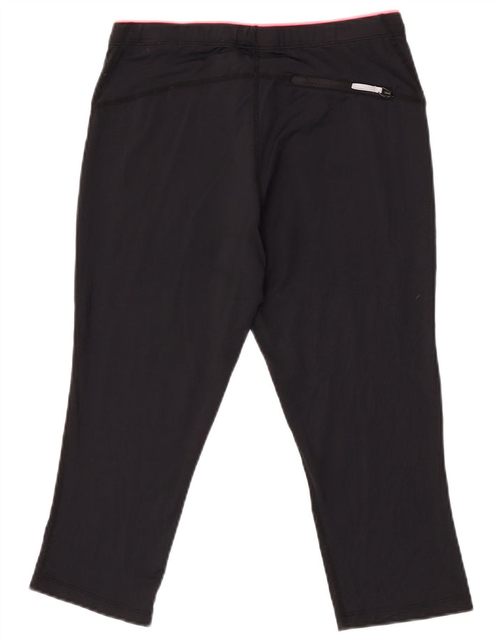 Pantaloni da tuta Asics Graphic Capri da donna UK 12 Medium Nero Poliestere