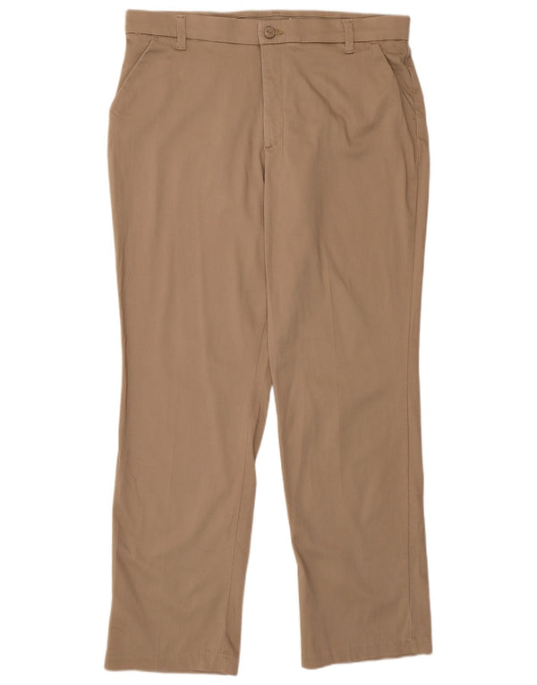 Pantaloni chino dritti da donna a vita media Lee US 16 2XL W38 L31 Cotone beige