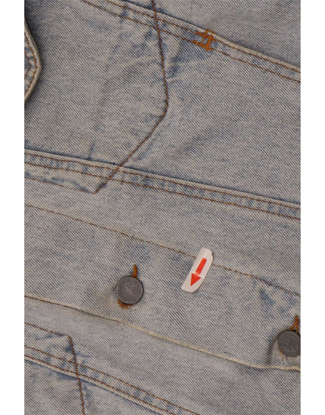 Giacca in denim grafico da uomo Compagnie Canadienne UK 38 Blu medio