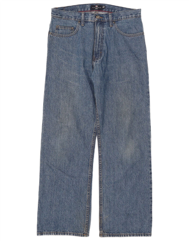 Jeans dritti da uomo Marks & Spencer Blue Harbour W32 L29 cotone blu