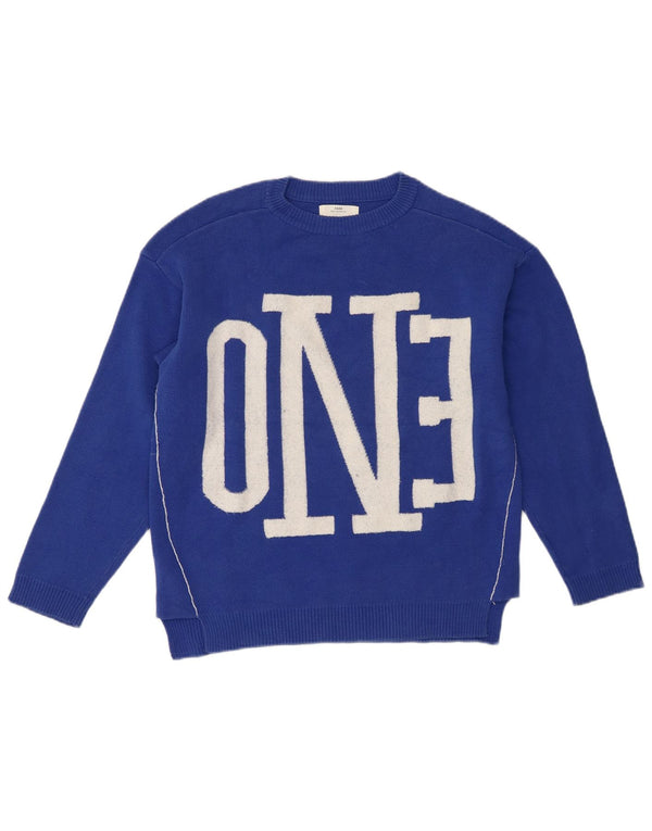 Maglione girocollo con grafica Zara per ragazzi 11-12 anni Blu