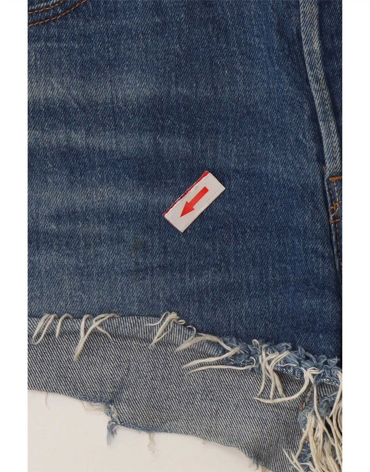 Pantaloncini di jeans Levi's 501 da donna W29 piccoli in cotone blu