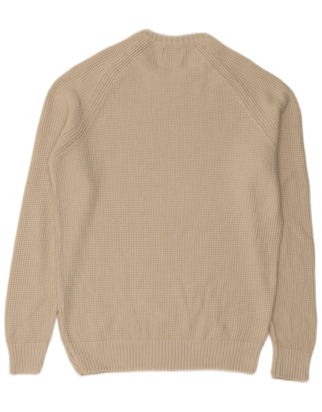 Maglione maglione girocollo da uomo Zara in cotone beige medio
