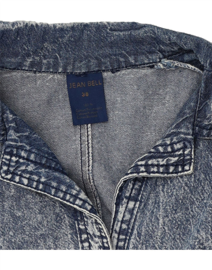 VINTAGE Womens Oversized Denim Shirt EU 38 Medium Blue Cotton Vintage Vintage and Second-Hand Vintage from Messina Hembry 