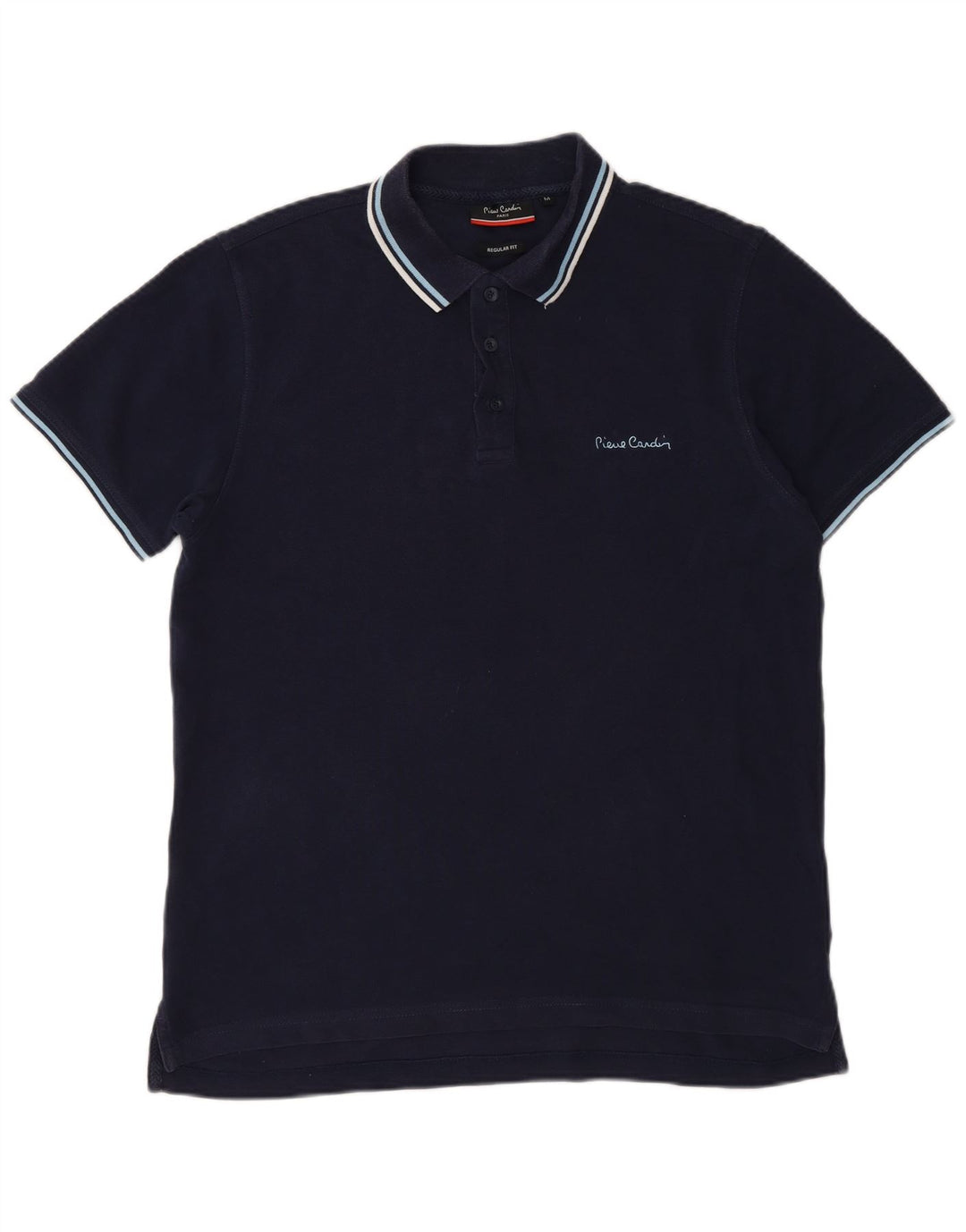 Polo da uomo dalla vestibilità regolare Pierre Cardin in cotone blu navy medio