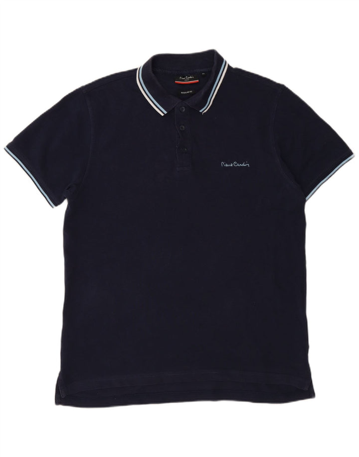 Polo da uomo dalla vestibilità regolare Pierre Cardin in cotone blu navy medio