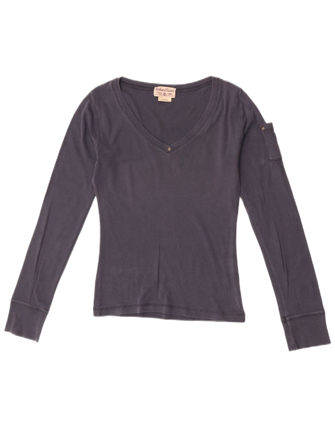 Maglia a maniche lunghe da donna Marlboro Classics UK 18 XL Blu navy
