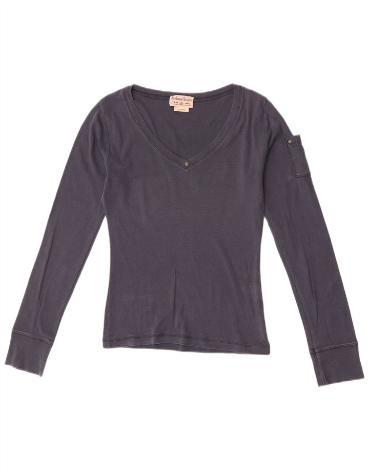 Maglia a maniche lunghe da donna Marlboro Classics UK 18 XL Blu navy