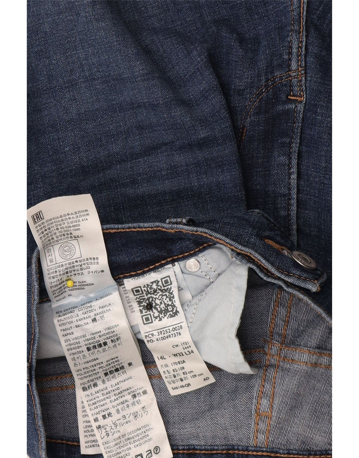 Jeans bootcut da donna con vestibilità classica Levi's taglia 14 grande W32 L34 cotone blu