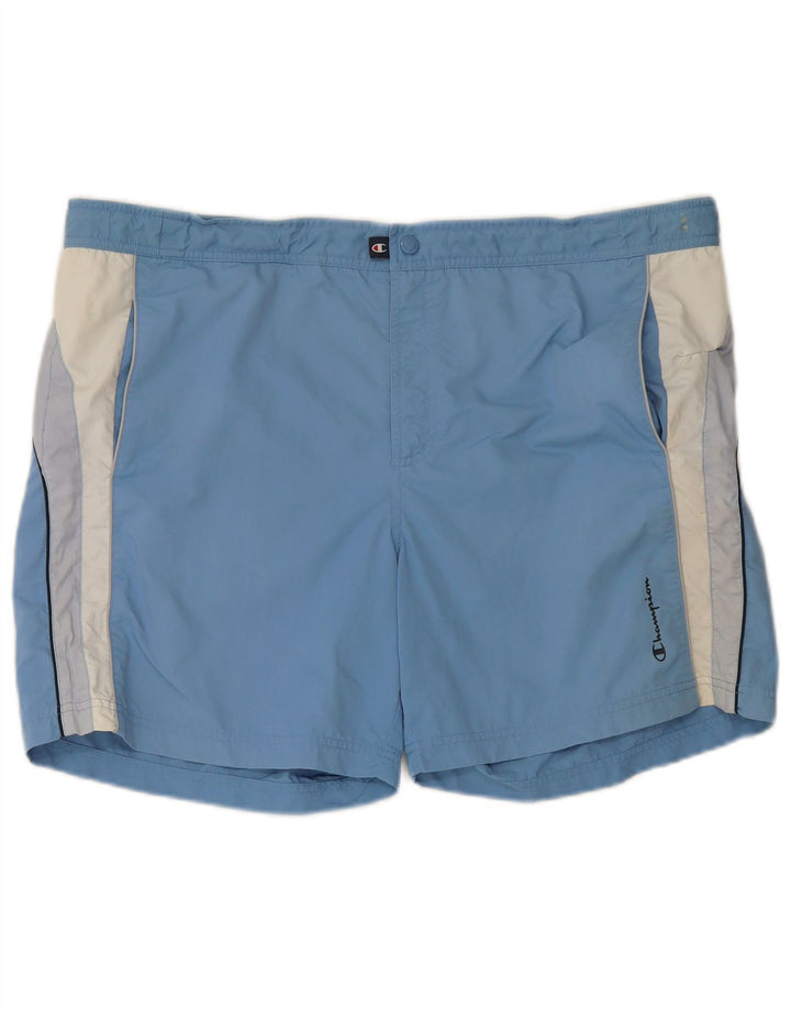 Pantaloncini da bagno da uomo Champion 2XL Poliestere color block blu