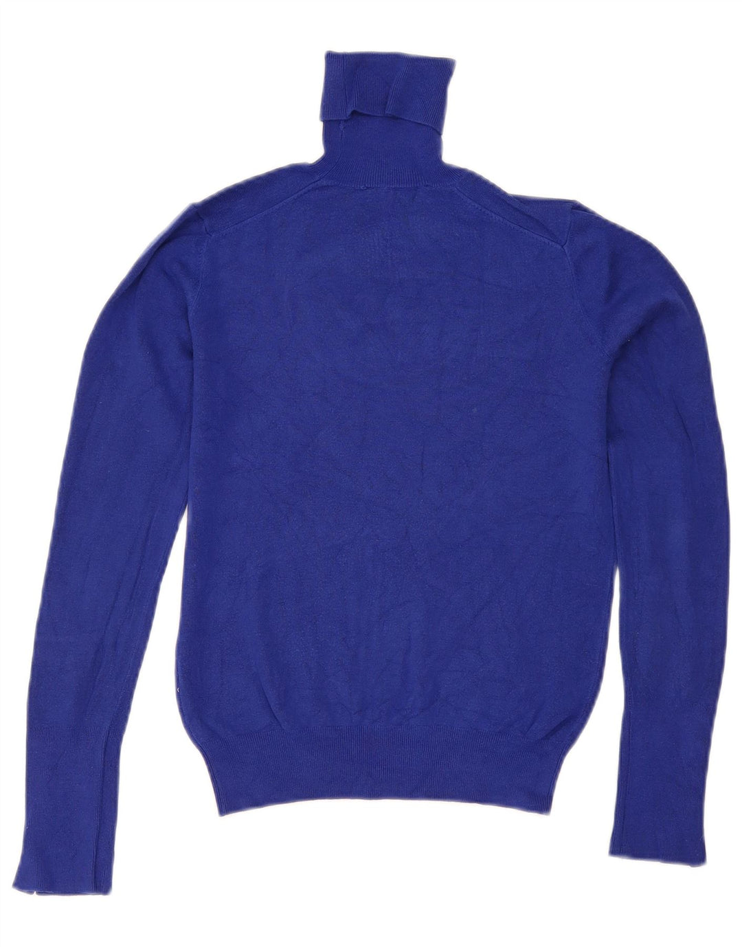 Maglione maglione collo alto da donna Zara UK 10 piccolo blu navy
