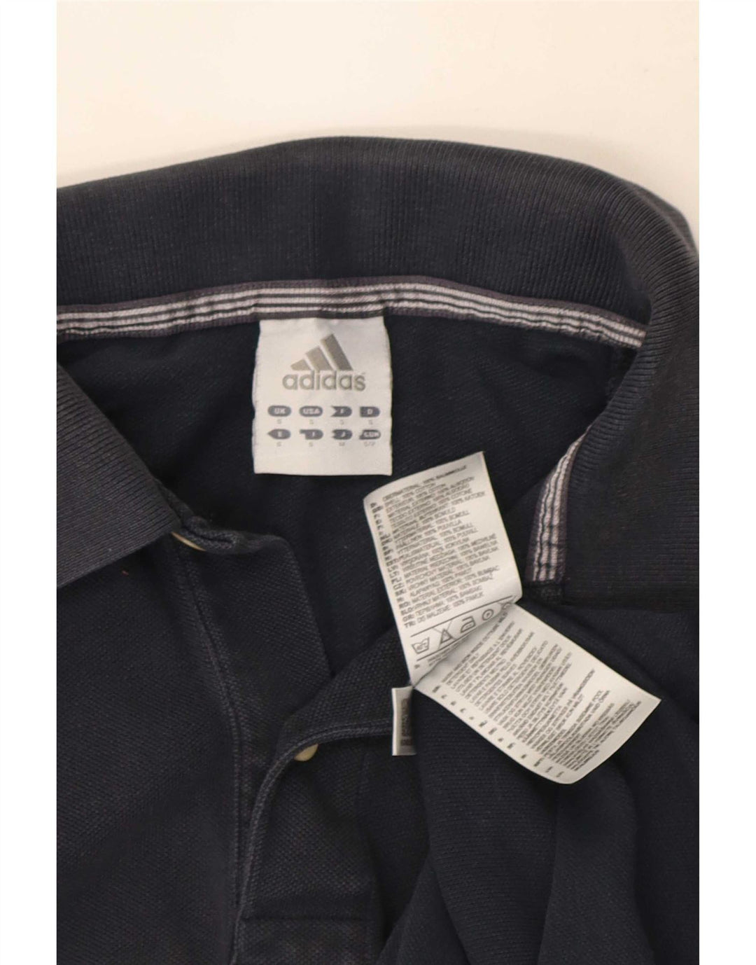 Polo Adidas da uomo piccola in cotone blu navy