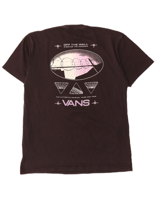 T-shirt grafica da uomo con vestibilità classica Vans, taglia grande, in cotone nero