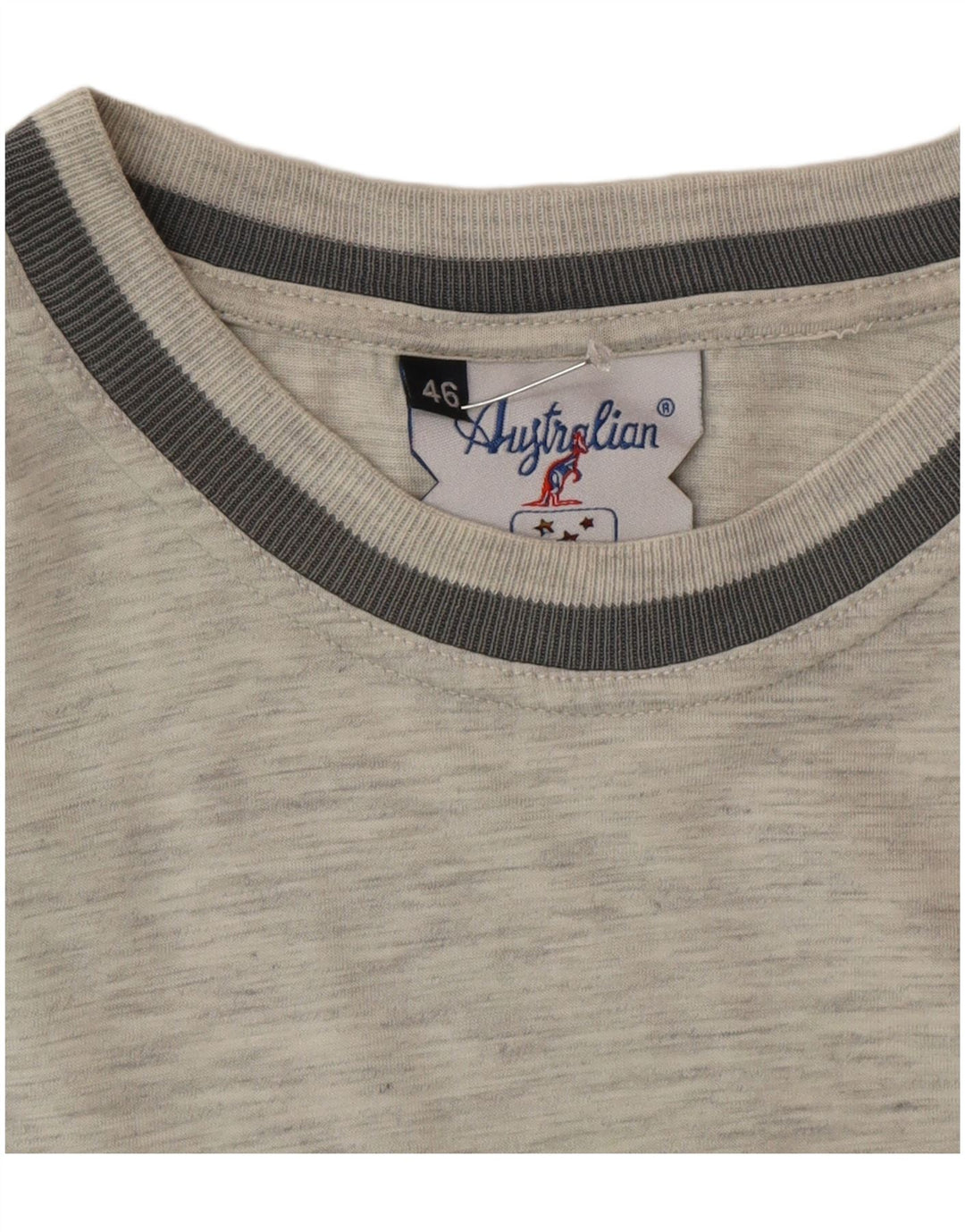 T-shirt grafica da uomo AUSTRALIAN L'ALPINA IT 46 Small Grey Flecked