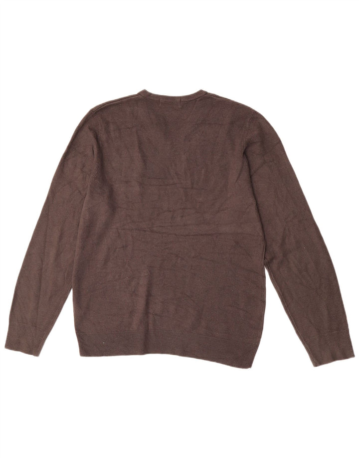 Maglione da uomo con scollo a V blu Harbour Marks & Spencer marrone medio