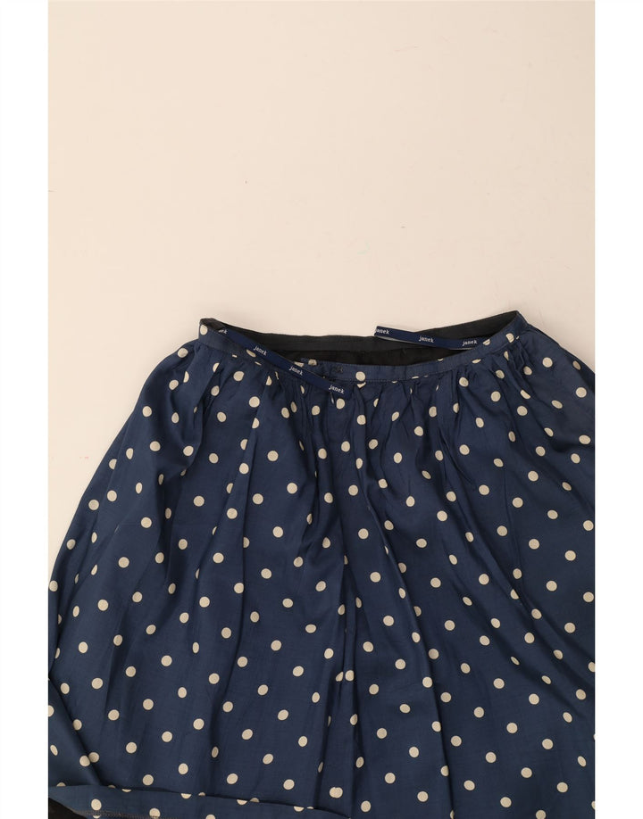 VINTAGE Womens Mini Skirt W28 Medium Navy Blue Polka Dot Vintage Vintage and Second-Hand Vintage from Messina Hembry 