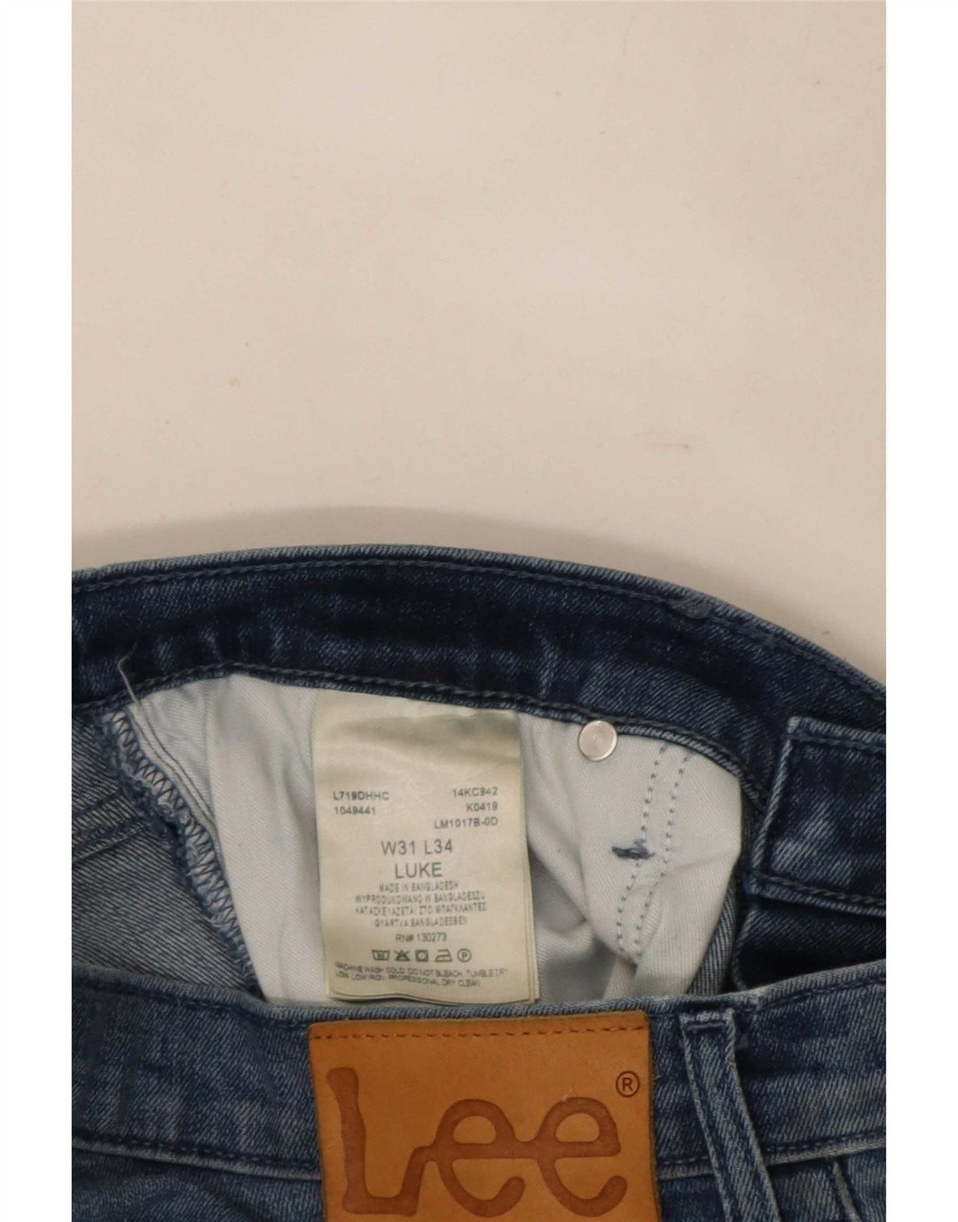 Jeans Lee Uomo Luke Slim W31 L34 Cotone Blu