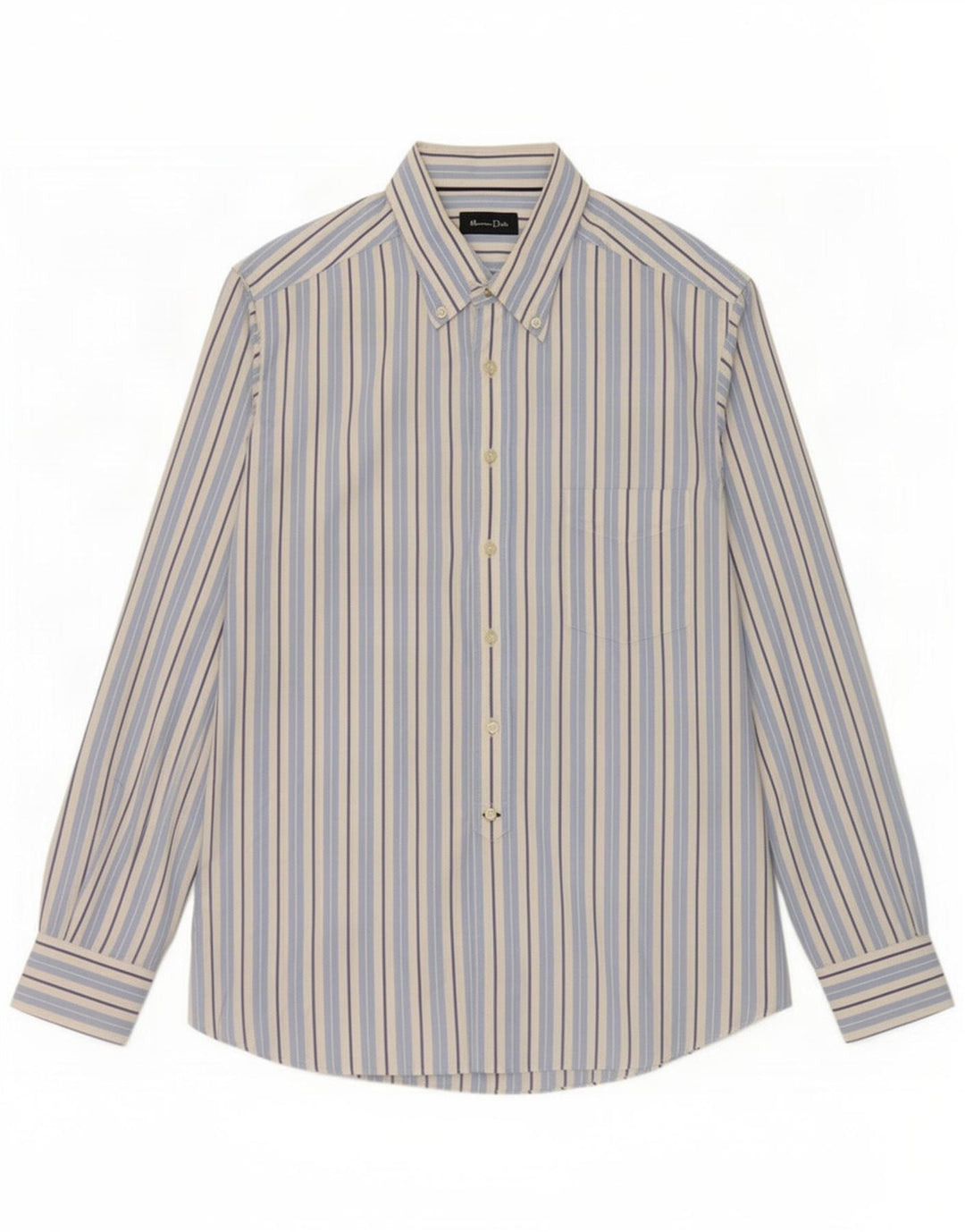Camicia Uomo Massimo Dutti XL Gessato Blu
