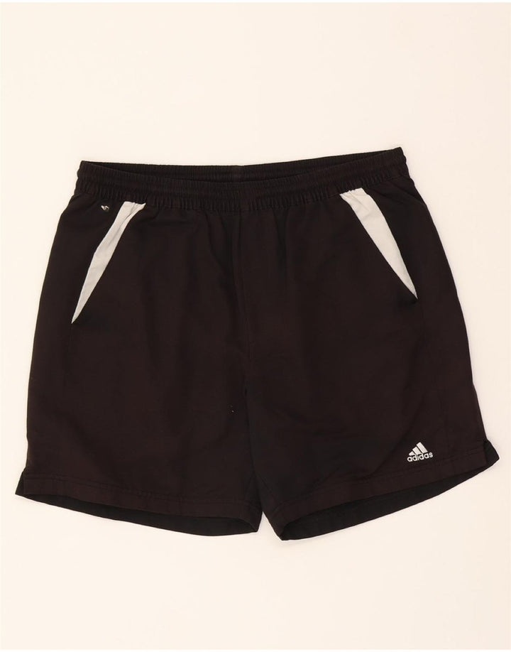 ADIDAS Mens Sport Shorts Large  Black Colourblock Polyester Vintage Adidas and Second-Hand Adidas from Messina Hembry 