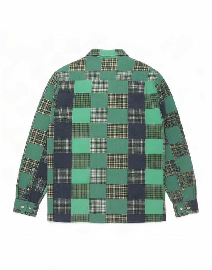 Camicia da uomo Elle XL Patchwork verde
