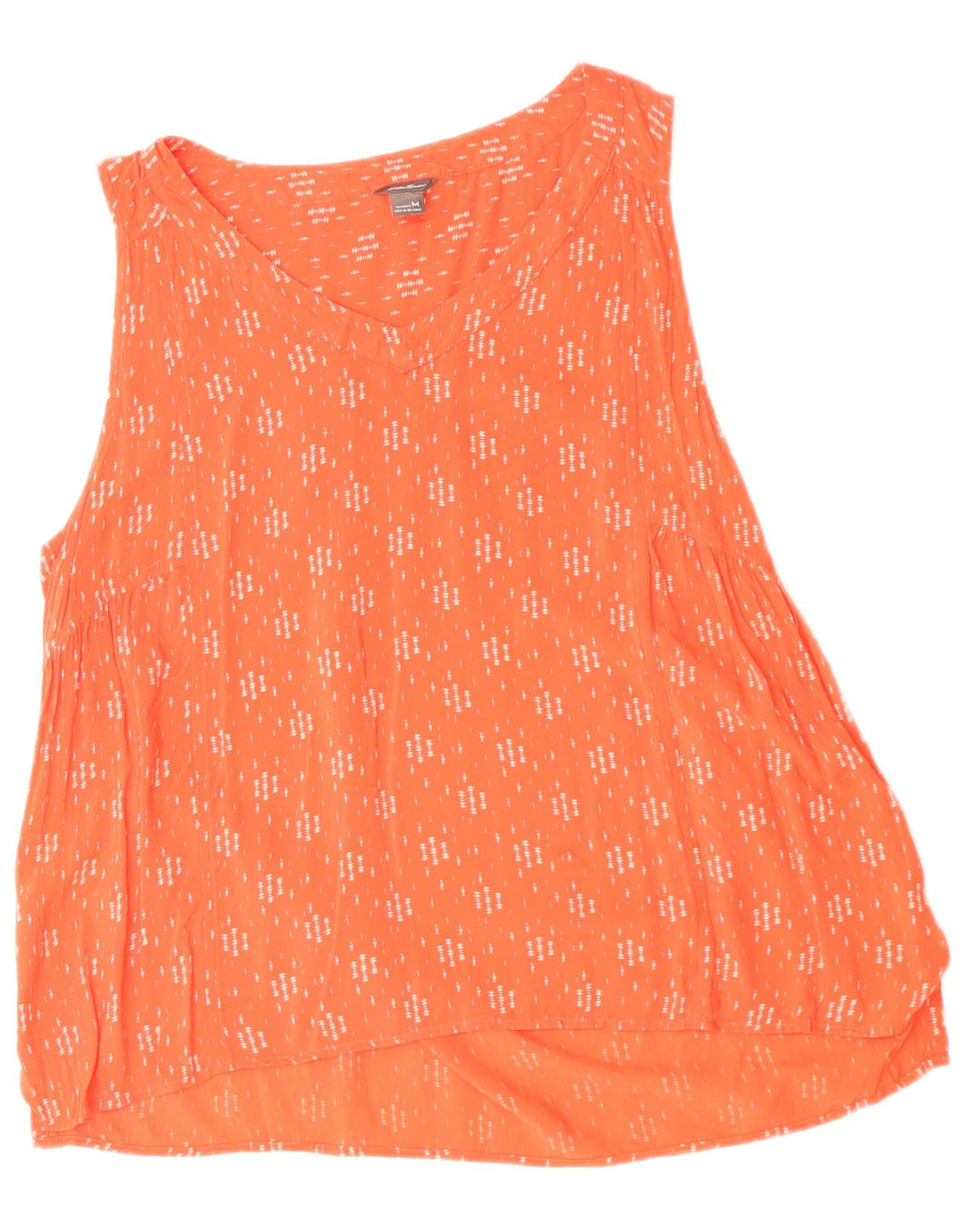 Camicetta da donna Eddie Bauer Top UK 14 Rayon geometrico arancione medio