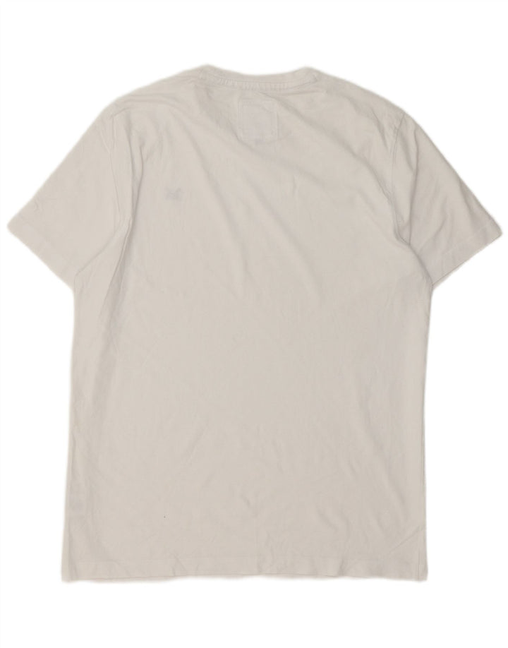 Crew Clothing T-shirt da uomo Top grande in cotone bianco