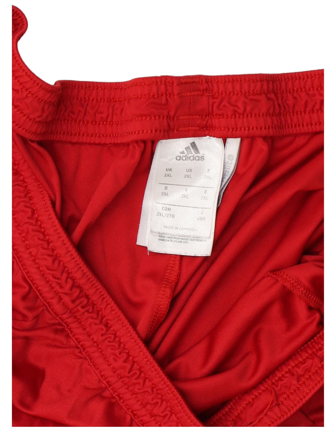 Pantaloncini sportivi Adidas Climalite da uomo 2XL Poliestere color block rosso