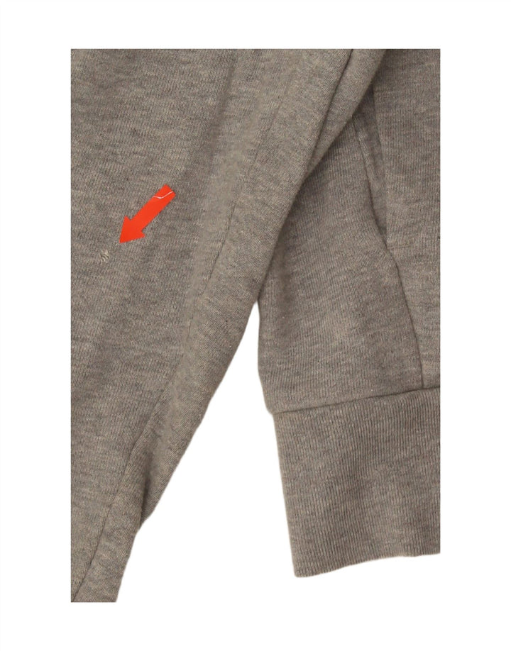 Maglione con cappuccio e zip Adidas da uomo vestibilità regolare in cotone grigio medio