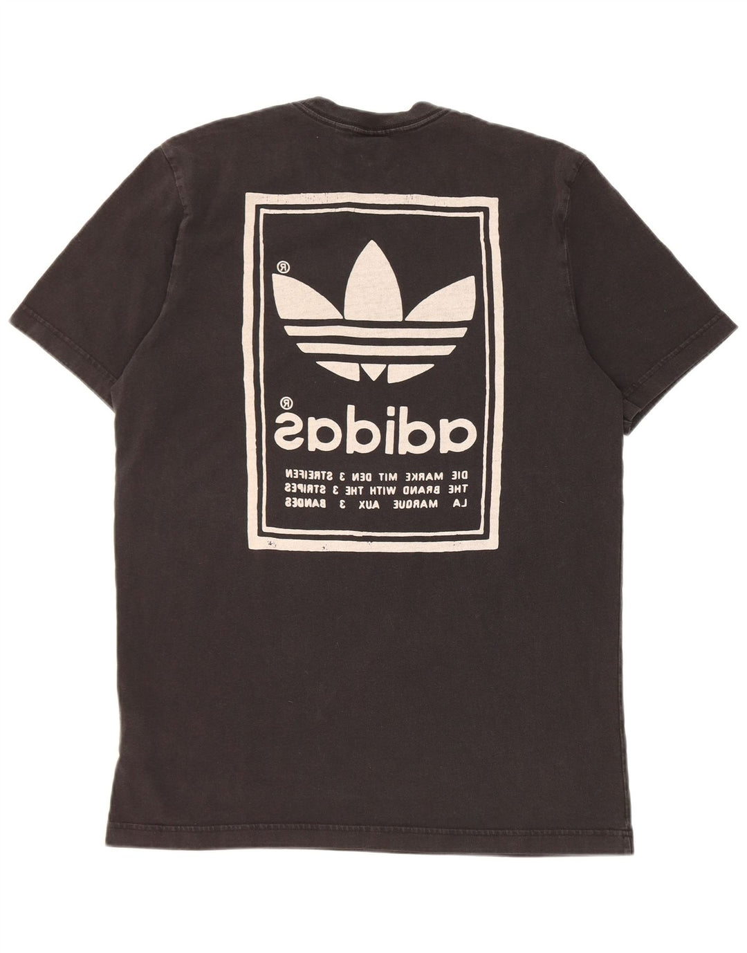 T-shirt grafica da uomo Adidas Top in cotone nero medio